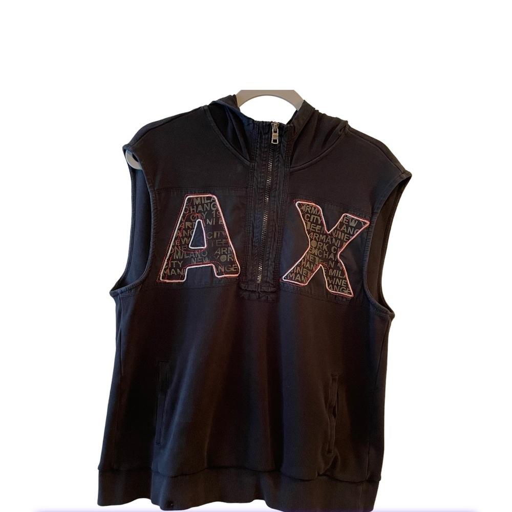 Armani exchange sleeveless vest hoodie